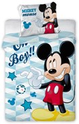 Disney Mickey Oh Boy gyerek, ovis ágyneműhuzat 100×135 cm, 40×60 cm