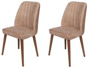 Alfa Beige and Walnut étkezőszék szett, 2 db