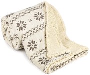 4Home Nordic gyapjú hatású pléd bézs, 150 x 200 cm