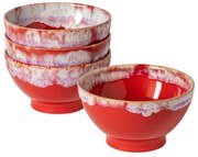 Piros agyagkerámia tál szett 4 db-os ø 15 cm Latte – Costa Nova