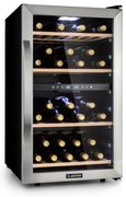 Klarstein Vinamour 45D, borhűtő, 118 liter, 45 palack, 5 - 18 °C, 2 zóna, rozsdamentes acél