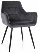 Pomme Velvet étkezőszék, fekete