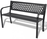 fekete acél kerti pad 118 cm