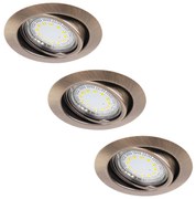 Rabalux 1051 - KÉSZLET 3xLED Beépíthető lámpa LITE 3xGU10-LED/3W/230V