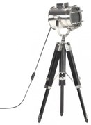 fekete háromlábú tömör mangófa állólámpa 69 cm