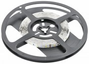 LED szalag 2835, 300 LED/5 fm, meleg fehér, 9,6W/fm  48W/5fm , 8mm , 5fm/tekercs, 24V, IP20, 1100lm/m