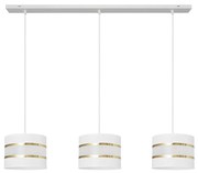 Csillár zsinóron HELEN 3xE27/15W/230V fehér/arany