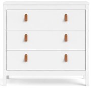 Fehér alacsony komód 82x80 cm Madrid – Tvilum