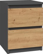 M2 éjjeliszekrény, antracit-tölgy