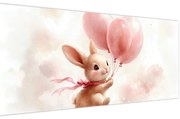Kép - Nyuszi léggömbökkel (120x50 cm)