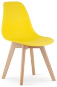 Sárga KITO szék bükkfa lábakkal