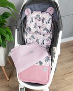 Baby Nellys 2-dílná babakocsi készlet + takaró, Gofri + pamut- PR EMI UM, Borda