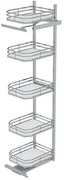 Konyhai fémrács, kamravasalás, 300mm, króm-fehér, részleges kihúzású, 5 kosár, nyíló ajtóhoz Infinity Plus 295