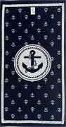 BAHIA Strandtörölköző matrózmintás 1. 165x90cm