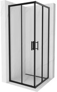Mexen Rio négyszögletes zuhanykabin 80 x 80 cm, átlátszó, fekete - 860-080-080-70-00