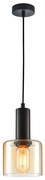 ITALUX PND-65342-1-BK+AMB - Csillár zsinóron SANTIA 1xE27/40W/230V