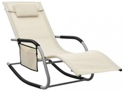 krémszínű-szürke textilén napozóágy