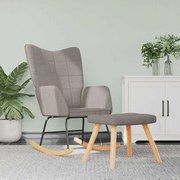 tópszínű szövet hintaszék lábtartóval