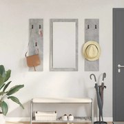 Fali Kabáthorog tárolóval Beton szürke 96 x 1.5 x 90 cm Faanyag