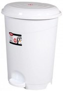 Planet Pedálos szemetes kuka, műanyag, LUXURY fehér, kivehető kosárral, 22L NO4