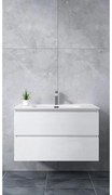 Catania White fürdőszoba szekrény mosdóval 100cm