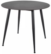 Kerek étkezőasztal RION 90 cm kerámia lappal, fekete márvány