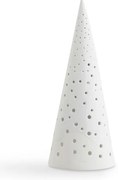 Nobili fehér csontporcelán karácsonyi gyertyatartó, magasság 25,5 cm - Kähler Design