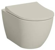 WC soft close ülőkével felakasztható Vitra VitrA Project taupe matt felülettel  hátsó kifolyással 7510-020-6319
