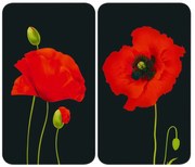 Edzett üveg tűzhely fedőlap szett 2 db-os 52x30 cm Poppy – Maximex