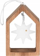 BR05 Medál Rader porcelán fa felakasztható karácsonyfa dekoráció