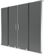Mexen Velar L Duo, 2 szárnyas eltolható kádparaván 180 x 150 cm, 8mm szürke üveg, króm, 896-180-003-42-01