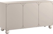 Sonatia II komód 150 cm háromajtós - kasmír / gömb lábak