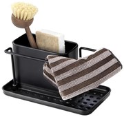 WENKO 55078100 - Konyhai rendszerező BLACK OUTDOOR KITCHEN 21x12 cm rozsdamentes acél/fekete