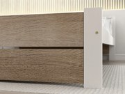 IKAROS DOUBLE ágy 90 x 200 cm, fehér/sonoma tölgy Ágyrács: Léces ágyrács, Matrac: Deluxe 10 cm matrac