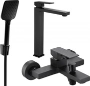 Mexen Uno R62 fürdőkád szett, fekete - 71413R62-70