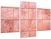 Kép - Rózsaszín, márványozott csempe (90x60 cm)