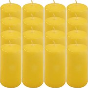 Paraffingyertya 10 cm 20 óra égési idő 16 db szett sárga