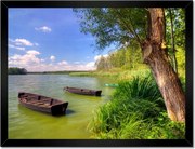 Poszterek keretben 40x30 Horgászcsónakok Tó