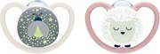 Baba cumi  NUK Perfect Match Air Night FIREFLY/SHEEP 0-6m 2db, vel. 0-6 h