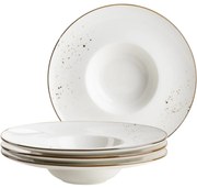 Mäser 4 részes gourmet tányérkészlet Pintar Fehérbarna pöttyös 26 cm