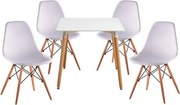 DIDIER III NEW modern 80cm étkezőgarnitúra 4 étkezőszékkel N