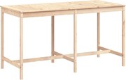 vidaXL tömör fenyőfa kerti asztal 203,5x90x110 cm