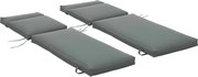 Outsunny 2 db Függőágy Párna 196x55x8 cm Párnázott Mattress Kerti Székhez Teraszra Erkélyre Szürke | Aosom