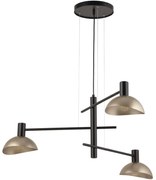 Csillár zsinóron ARTIS 3xE14/40W/230V fekete/arany