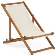 Adredna krémszínű akácfa összecsukható strand szék - Kave Home
