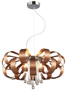 PREZENT 64408 RIBBON Kristály Függesztett Lámpa Króm, Réz, Átlátszó G9 IP20