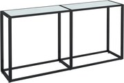 vidaXL fehér márványszínű edzett üveg tálalóasztal 160 x 35 x 75,5 cm
