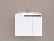 Piramida EURIDIKA fali fürdőszobabútor - műmárvány mosdóval -2 ajtós - 65 x 48 x 53 cm