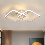 Lampa Sufitowa Led Zyrandol Kwadrat Biały Nowoczesny 42W 3000K