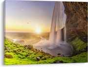 Kép - Seljalandsfoss a barlang mögül (70x50 cm)